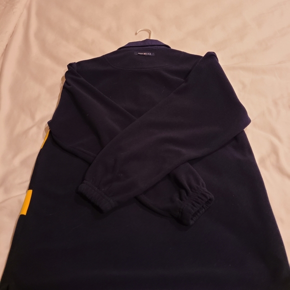 (2002) Gant, Men's Long Sleeve Rugger Fleece, Blue with yellow trim, Size: Small - Picture 4 of 6